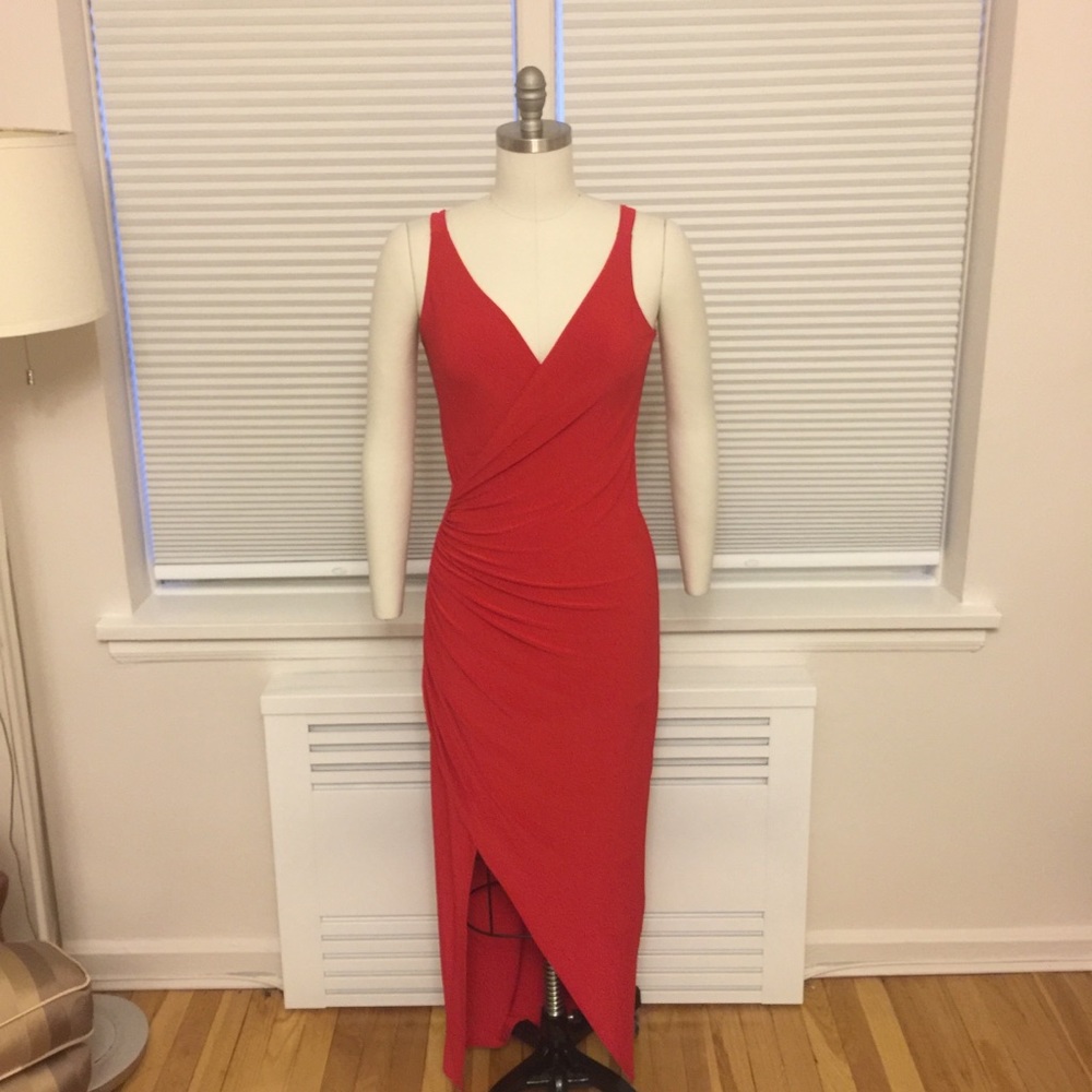 Honor Gold Red Dress Size Large